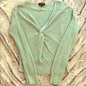 Express front knot sweater